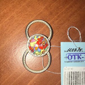 Floral Enamel Pendant 925 Sterling Silver New